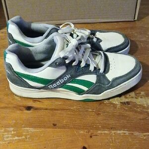 Reebok Men's White, Gray, and Green Sneakers